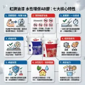 【天天滿199免運】虹牌 水性 環保 AB膠 【Dr. House-歐樂克修繕家】 AB膠 矽酸鈣板填縫膠