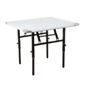 (店+)【kihome 奇町美居】可升降不鏽鋼折疊桌-3x3尺
