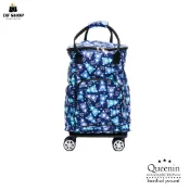 DF Queenin 輕量設計360度拉桿推車購物袋後背包 購物車 雙肩包 後背包 購物袋 拉桿購物袋