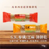 【懷舊零食】日日旺 S.K 麥纖薄餅 原味 芝麻 全素 蛋奶素 70g 薄餅 雜貨店 柑仔店 餅乾