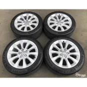 二手/中古鋁圈輪胎 原廠 奧迪 福斯 17吋 5孔112 銀 含胎 馬牌 PC6 235/45-17 PASSAT A4