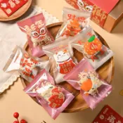 100入 新年包裝袋 包裝袋 封口袋 糖果袋 雪Q餅袋 餅乾袋 牛軋餅袋 西點袋 點心袋 鳳梨酥袋 喜糖袋 喜餅袋