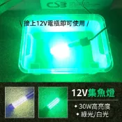 【傑太光能】12V 30W集魚燈 綠光 白光 水燈 發光魚餌 誘魚燈 捕魚燈 釣魚燈 水下燈 夜釣燈 水燈 魚燈