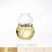 【臺灣製】小南瓜蓮固防風油燈組 供燈3-4天 超耐熱 高硼砂玻璃 供燈 供油燈 光明燈 酥油燈 萬年燈芯