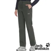 【Jack wolfskin 飛狼】女 防風防潑水休閒保暖長褲 Softshell 軟殼褲『深灰』