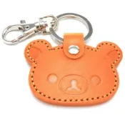震撼日式精品百貨 【震撼精品百貨】Rilakkuma San-X 拉拉熊懶懶熊~日本San-X 鬆弛熊 拉拉熊皮革鑰匙圈-哥哥*50011