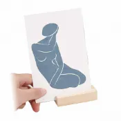 (店+)【咪咪購物】原木名片架｜小號｜一入(名片座 照片夾 留言板 留言座 便簽夾 便條夾 便籤夾 明信片夾)