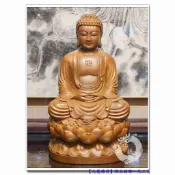 【九龍佛具】三寶佛 莊嚴釋迦牟尼 佛佛祖佛陀阿彌陀佛﹝樟木一尺三﹞ 居家佛堂規劃~神明佛像木雕藝術-精緻手工藝@台北板橋