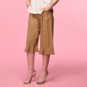 古典美 棉麻荷葉七分褲裙【33153】茶禪服/中國風/國服/漢服/手染服/棉麻/亞麻/天然纖維