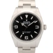 【DOKODEMO】【二手】ROLEX探險家1型隨機序號224270 BK不鏽鋼男士腕錶