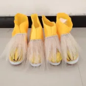 【舞獅鞋】 舞獅鞋 醒獅專用鞋 帶毛舞獅表演鞋 南獅北獅演出鞋 傳統舞龍舞獅道具鞋 民俗活動陣頭專用獅鞋 舞獅表演鞋