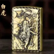 青銅雕花煤油防風打火機 復古四神獸打火機 文玩收藏懷舊造型打火機 個性潮流賴打 附發票+臺灣出貨 014打火機