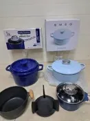 法國特福 極上御藏系列16CM不沾單柄湯鍋-義大利精品SMEG琺瑯鑄鐵鍋 西華瑞士原礦不沾湯鍋24cm