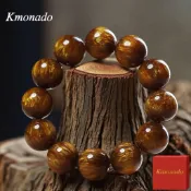 【限時特賣】【Kmonado】金絲海柳樹脂深色手鍊禮盒裝男士手持念珠文玩手串春節h