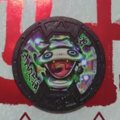 天天小舖 妖怪手錶 普章 熊貓小土龍 鬼討伐 鬼退治系列 獎牌 黑色 妖怪徽章 正版 U式手錶用