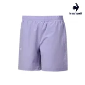 【LE COQ SPORTIF 法國公雞】運動基礎平織運動短褲-女款-淺紫色-LWT82882