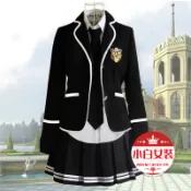 套裝 校服 外套+白襯衫+半身裙 春夏秋季韓版女裝 英倫學院風日系jk制服 學生班服 黑色白色紅色 青春靚麗百搭簡約減齡