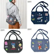 (店+)ROOTOTE 史努比 PEANUTS  2WAY 手提肩背包 復古刺繡再生棉 日本正版 es729