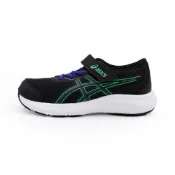 (店+)【asics 亞瑟士】ASICS 亞瑟士 CONTEND 9 PS 魔鬼氈 慢跑鞋 中童鞋 黑藍 S2175 (1014A338-009)