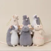 🍭臺灣出貨🍭小小鐵蛋站版花枝鼠毛絨玩偶可愛仿真老鼠公仔掛件搞怪生日禮物女 花枝鼠娃娃 老鼠娃娃 花枝鼠玩具 老鼠玩具