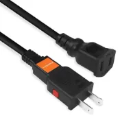 (店+)2P 一對一 中繼線 過載保護 自動斷電延長線-TZ1V0018-1.8m-黑色