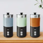 IKUK 分離式電動奶泡機 840ml 大容量 / 立體拉花 拿鐵 美式 茶 巧克力 蛋白飲 摩卡 咖啡機 攪拌