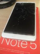 紅米 Note 5 玫瑰金色3/32G 使用功能正常面板摔破最上層有保護貼