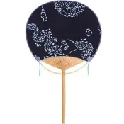 【原廠品質驗證】批日式布面竹蒲扇手工文藝團扇竹芭蕉扇夏季圓扇子老工藝古典紙扇