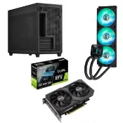 【華碩】超值組★Dual GeForce RTX3060 V2-OC-12GB 顯示卡+360 ARGB水冷+AP201機殼黑