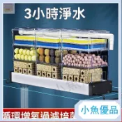 魚缸過濾盒魚池過濾箱魚缸上部過濾器水族箱過濾器滴流盒魚缸過濾器上濾水族箱外掛式循環係統凈水盒增氧上置過濾槽