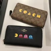 COACH F75614 73397限量聯名款 PAC-MAN吃豆豆聯名 小精靈拉鍊長夾 交換禮物 附購證