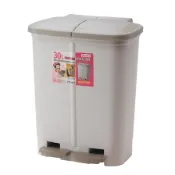 POLYWISE BI-5682 環保分類腳踏垃圾桶 30L 台灣現貨 超大容量 綠色傢俱 ECO 台灣製造 米色