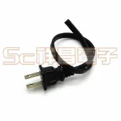 【祥昌電子】16AWG AC公頭 AC母座 單邊 2孔公插頭 母插頭 2P公插頭 電源線 30cm
