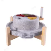 家用石磨磨盤青石石磨手工石磨手推小石磨豆漿機老石磨米粉腸清倉 [顔羽amkh]