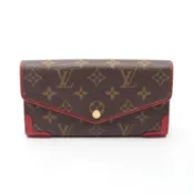 【DOKODEMO】【二手】路易威登LOUIS VUITTON雙折長款皮夾 Portefeuille Sarah Retiro Monogram Cerise M61184 櫻桃紅皮革 Portefeuille Sarah Retiro