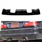 適用於BMW E46 M3亮黑碳纖紋改裝後唇後保險桿後下巴