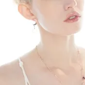 日月星辰耳環 ROSE MOON BUNNY