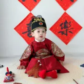 週歲禮服 男寶寶 兒童唐裝男童漢服秋拍照租賃衣服中式抓周龍袍
