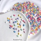 Rainbow Nail 美甲糖果小桃心 彩色愛心 美甲愛心 美甲飾品