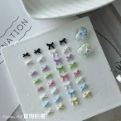Rainbow Nail 美甲多巴胺撞色蝴蝶結 彩色飄帶蝴蝶結 美甲蝴蝶結 美甲飾品