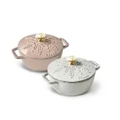 【STAUB】雪花雕花琺瑯鑄鐵鍋和食鍋16cm-顏色任選(德國雙人牌集團官方直營)