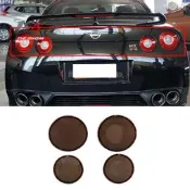 台灣現貨適用NISSAN 08-16款 日產GTR R35 尾燈燻黑殼 ABS 轉向燈剎車保護罩