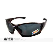 【APEX】J88 玳瑁 polarized 抗UV400 寶麗來偏光鏡片 運動型 太陽眼鏡 附原廠盒擦布