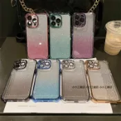 四角氣囊防摔手機殼帶鏡頭貼閃粉VIVO Y21 5G Y31 Y05 V70FE Y100 Y17S X300Ultra