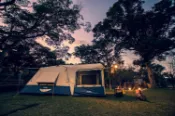 HY SPORT 弘揚體育登山用品社 全套組【Turbo Tent】Turbo Lite 300第三代-全遮光一房一廳八人帳篷(快速帳篷 速搭帳 一房一廳 家庭帳) 快搭露營帳蓬｜含三合一（前門片x1+旁片x2)｜乾隆黃 （防水係數10000mm)