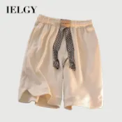 IELGY 男士復古華夫格休閒褲