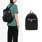 agnes b.Voyage 輕量尼龍 後背包 (黑色)