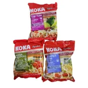 koka 新加坡 南洋風味湯麵 星洲叻沙味 黑椒蟹味 泰式酸辣味 85g/90g 東南亞泡麵 可口經典新加坡