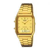 CASIO 卡西歐 復古簡約雙顯錶/AQ-230GA-9D