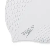 【線上體育】SPEEDO 成人矽膠泳帽 Bubble Active+ 白, OS